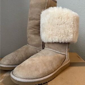 UGG Tan and Cream Winter Boots
